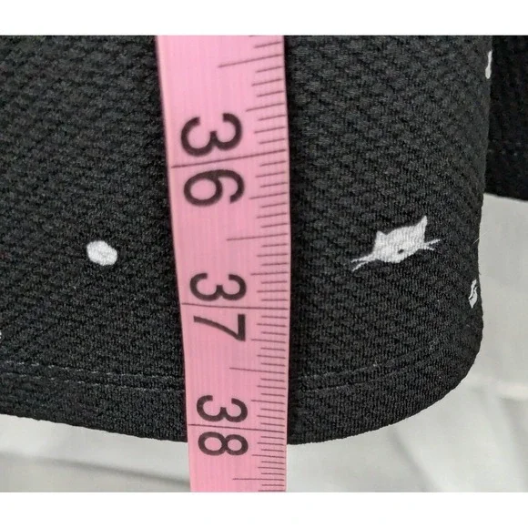 Torrid Black White Polka Dot Cat Face Pullover Stretch Flare Dress Plus Size 2X - Picture 9 of 10